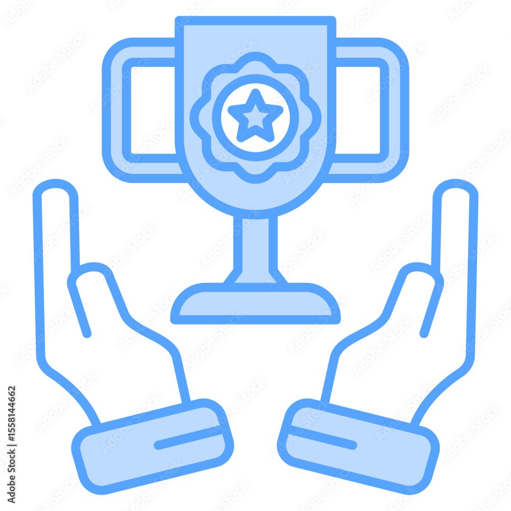 Obraz premium Recognition Blue Icon Element For Design