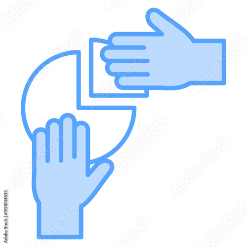 Contribution Blue Icon Element For Design