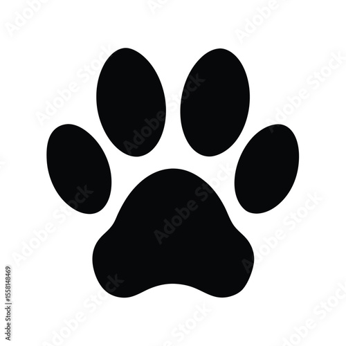 Paw Print Icon Vector Illustration