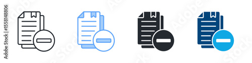 Liabilities Icon Set Multiple Style. Designed In Outline, Blue, Glyph, Dual Tone