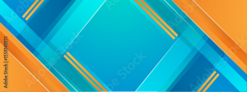 Abstract blue and orange geometric design suitable for backgrounds, prints, posters, or digital wallpapers. Modern, vibrant, and eye catching artwork.
