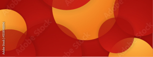 Abstract background of red and orange overlapping circles, perfect for vibrant design projects needing a bold and energetic touch.