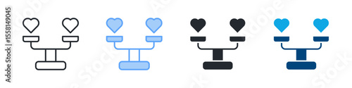 Ethics Icon Set Multiple Style. Designed In Outline, Blue, Glyph, Dual Tone