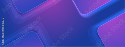 Abstract blue and purple lines forming curved shapes, ideal for digital backgrounds, website designs, and futuristic concept illustrations. Great for tech themes.