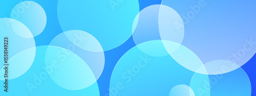 Overlapping translucent blue circles in an abstract design suitable for backgrounds, web graphics, digital art, and modern concepts.