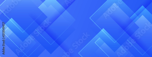 Overlapping translucent blue squares create abstract design for modern concepts. Perfect for backgrounds, technology themes, digital presentations, and web designs.