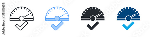 Performance Icon Set Multiple Style. Designed In Outline, Blue, Glyph, Dual Tone