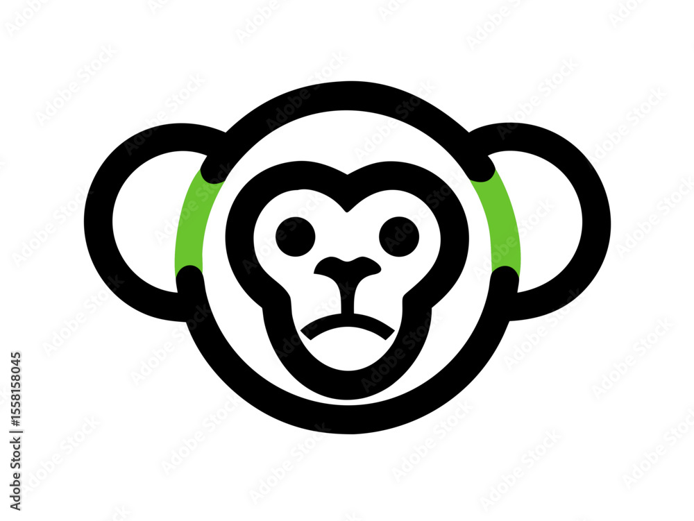 Monkey logo sat vector desigen Monkey logo sat vector desigen