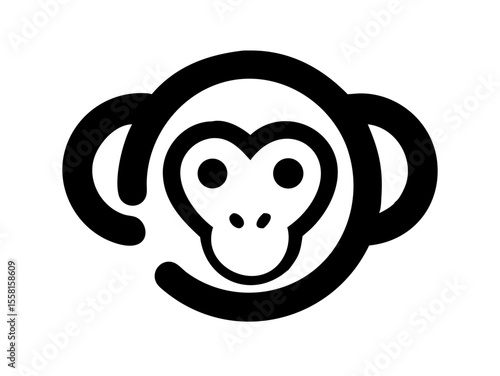 Monkey logo sat vector desigen 