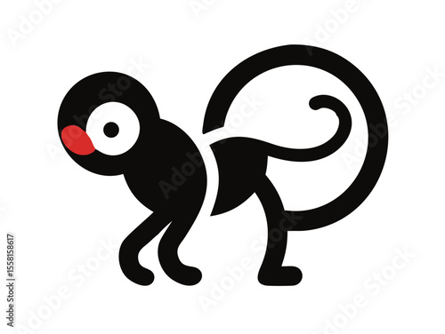 Monkey logo sat vector desigen 
