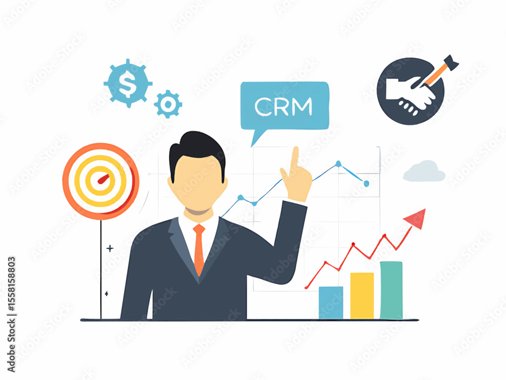 business man drawing chart business man drawing chart