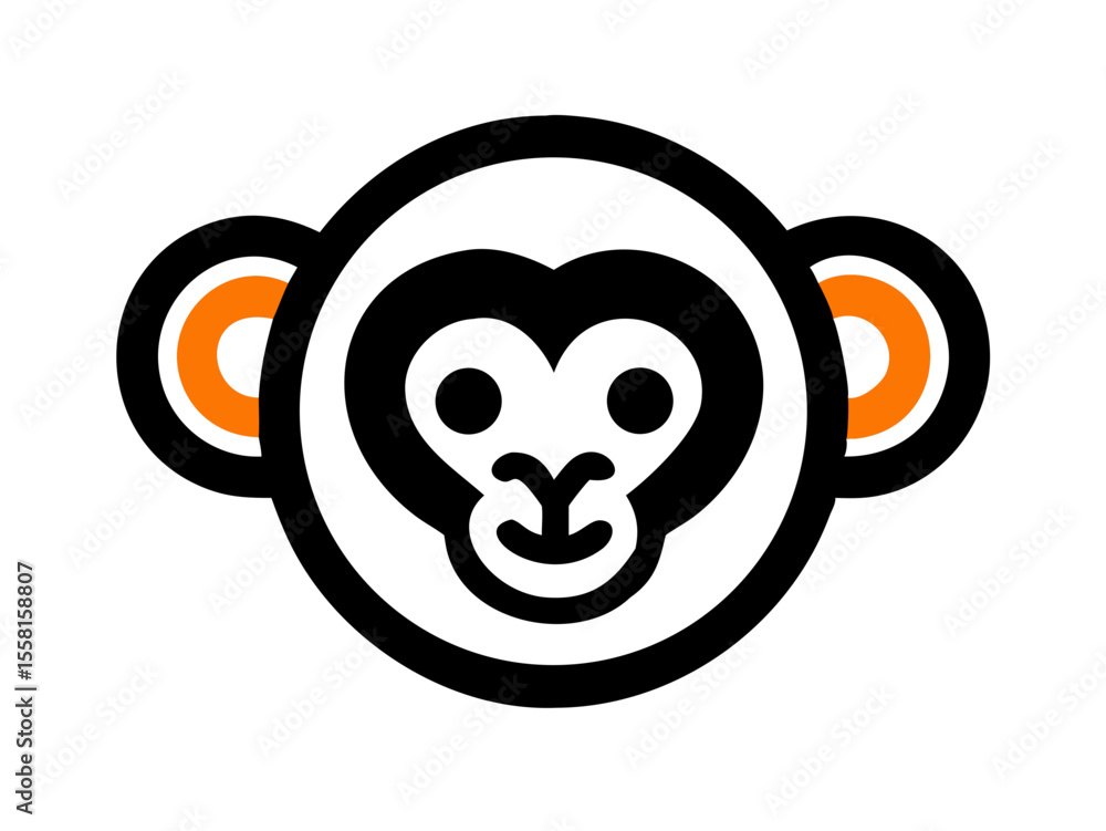 Monkey logo sat vector desigen
Monkey logo sat vector desigen