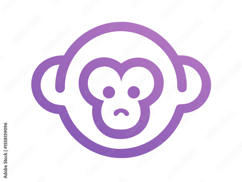 Monkey logo sat vector desigen
Monkey logo sat vector desigen
