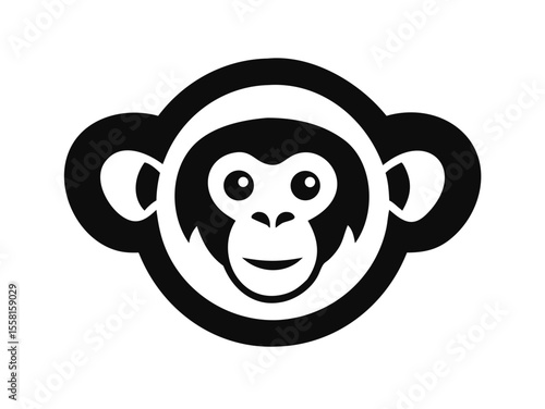 Monkey logo sat vector desigen 