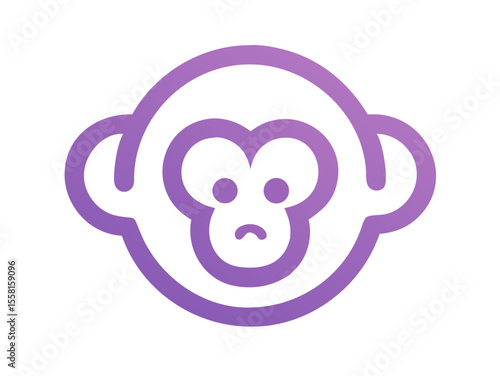 Monkey logo sat  vector desigen 
