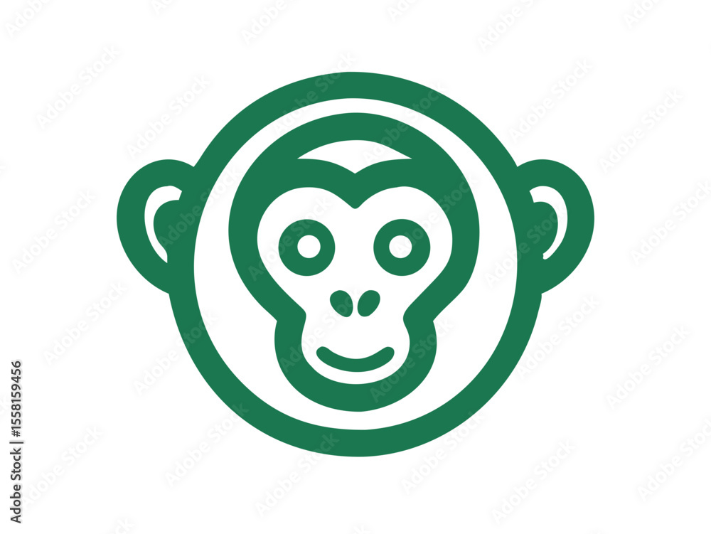 Monkey logo sat vector desigen
Monkey logo sat vector desigen
