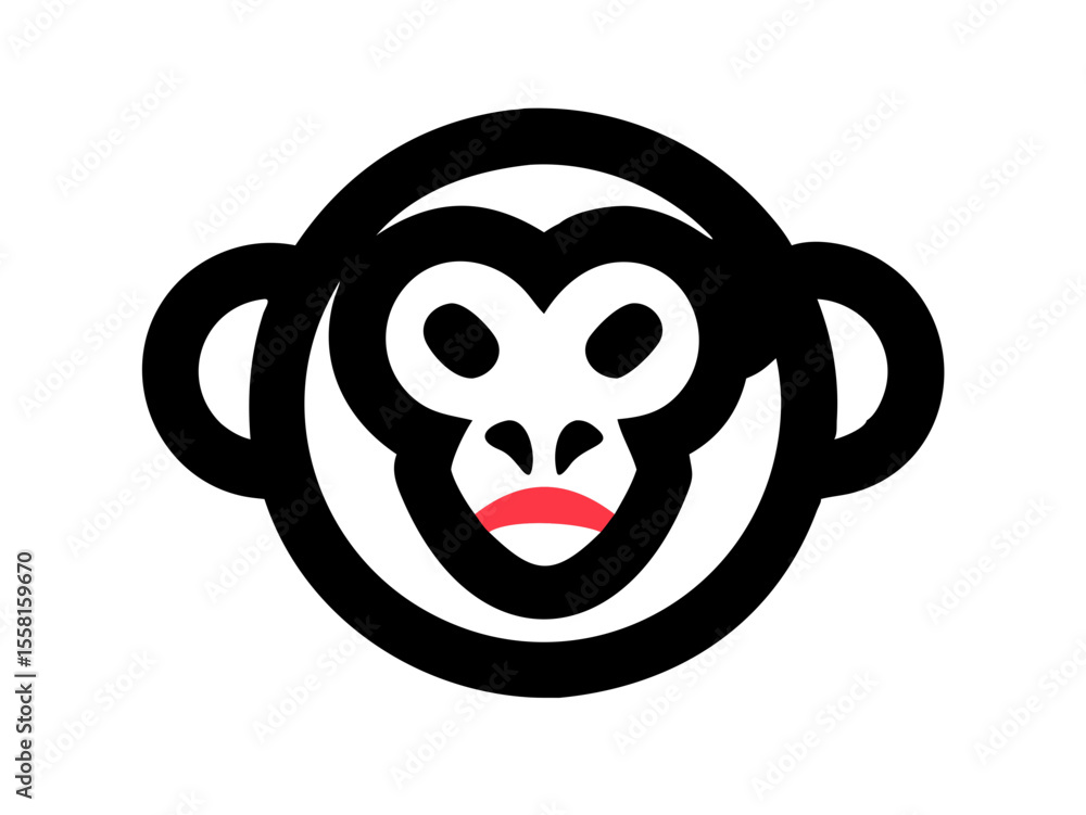 Monkey logo sat vector desigen
Monkey logo sat vector desigen