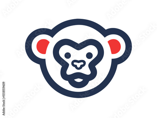Monkey logo sat vector desigen  
 
