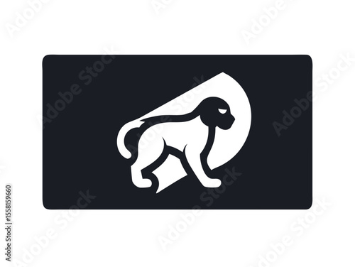 Monkey logo sat vector desigen  
 