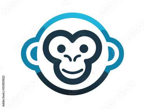 Monkey logo sat vector desigen  
 