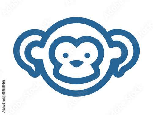 Monkey logo sat vector desigen  
 