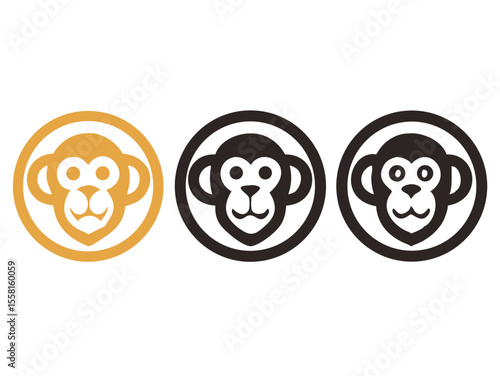 Monkey logo sat vector desigen 
 