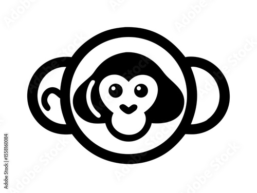 Monkey logo sat vector desigen 
 