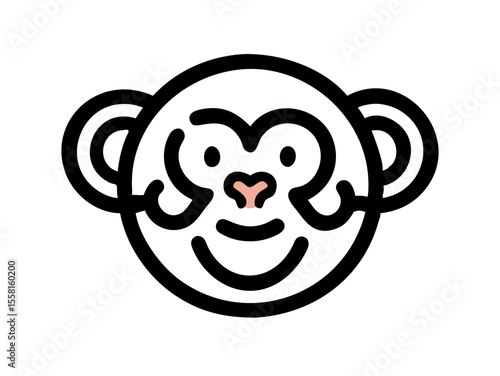 Monkey logo sat vector desigen 
 