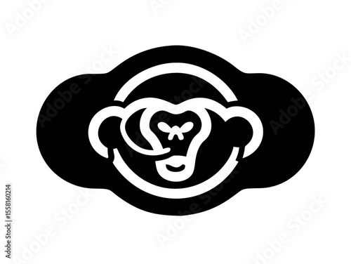 Monkey logo sat vector desigen 
 