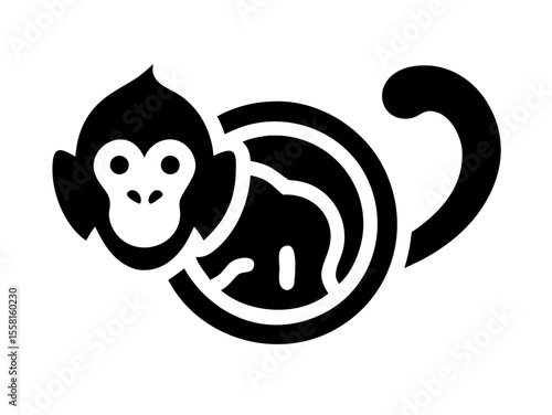 Monkey logo sat vector desigen 
 