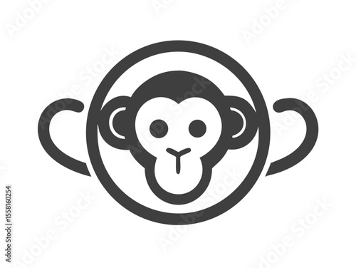 Monkey logo sat vector desigen 
 