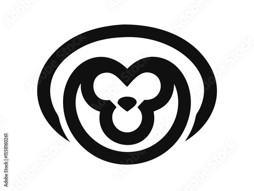 Monkey logo sat vector desigen 
 