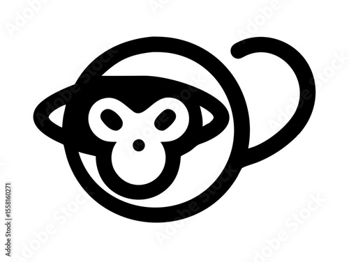 Monkey logo sat vector desigen 
 