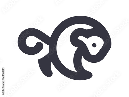 Monkey logo sat vector desigen 
 