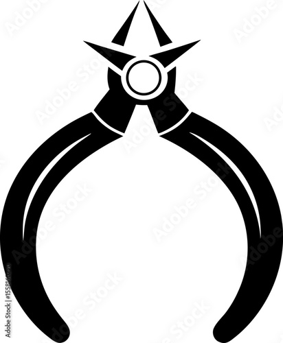Jewelers Pliers and File Silhouette Icon