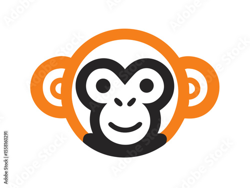 Monkey logo sat vector desigen 
 