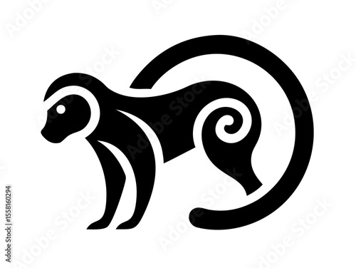 Monkey logo sat vector desigen 
 
