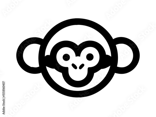Monkey logo sat vector desigen 
 