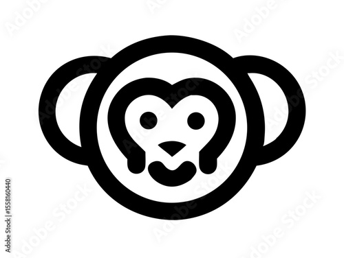 Monkey logo sat vector desigen 
 