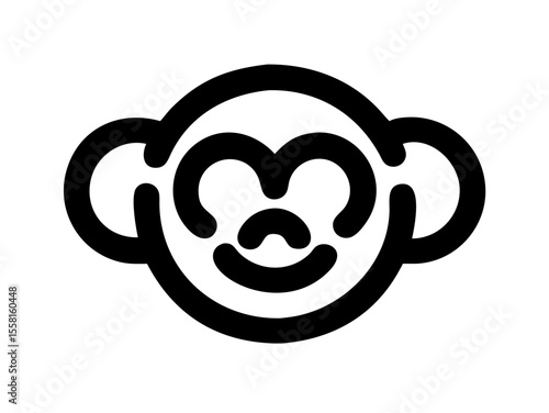Monkey logo sat vector desigen 
 