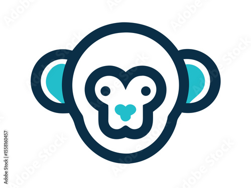Monkey logo sat vector desigen 
 