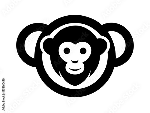 Monkey logo sat vector desigen 
 