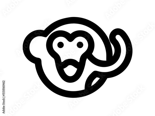 Monkey logo sat vector desigen 
 