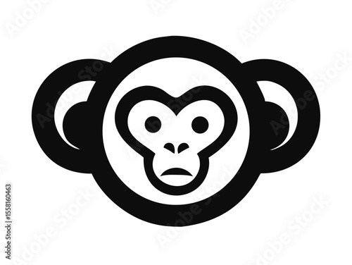 Monkey logo sat vector desigen 
 