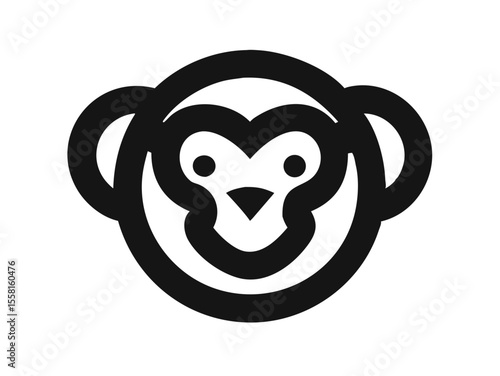 Monkey logo sat vector desigen 
 