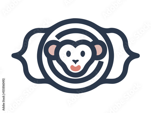 Monkey logo sat vector desigen 
 