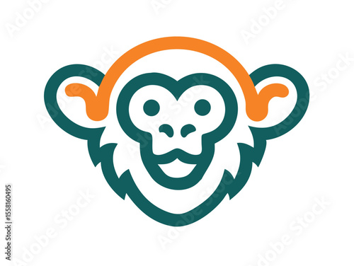 Monkey logo sat vector desigen 
 