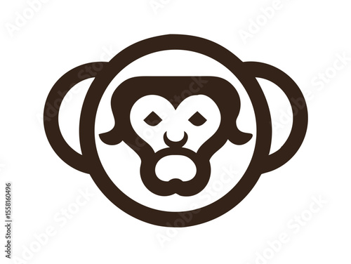 Monkey logo sat vector desigen 
 