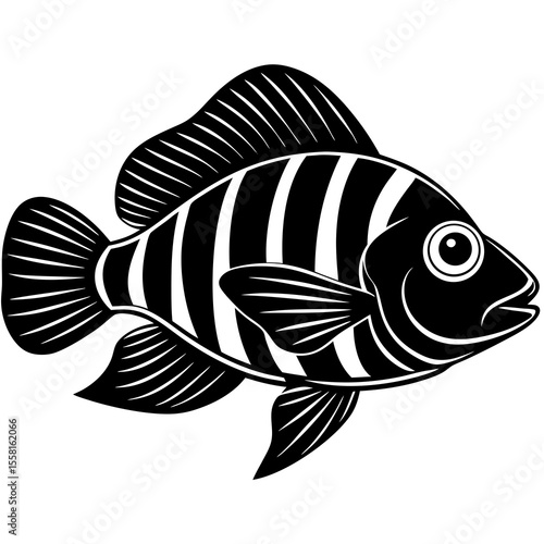 vector illustration of a fish