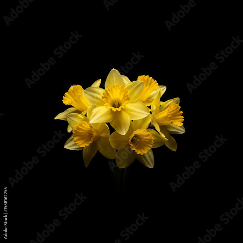 Black background with yellow flower in the center
